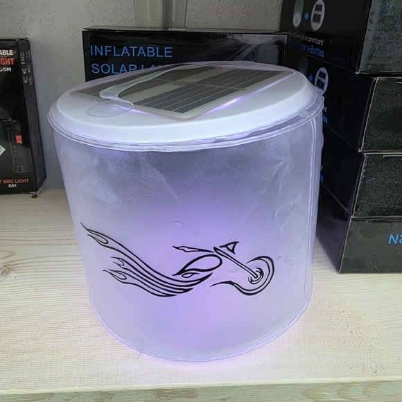 Solar Lantern Inflatable Color Changing Barto Solar Lantern - Picture 7 of 9